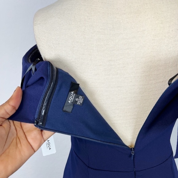 AQUA Off-the-shoulder Gown - Picture 7 of 9